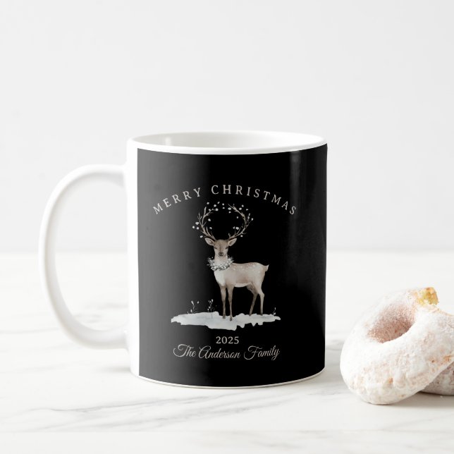 Taza De Café Regalo de Navidades de renos blancos con crema de  (Con donut)