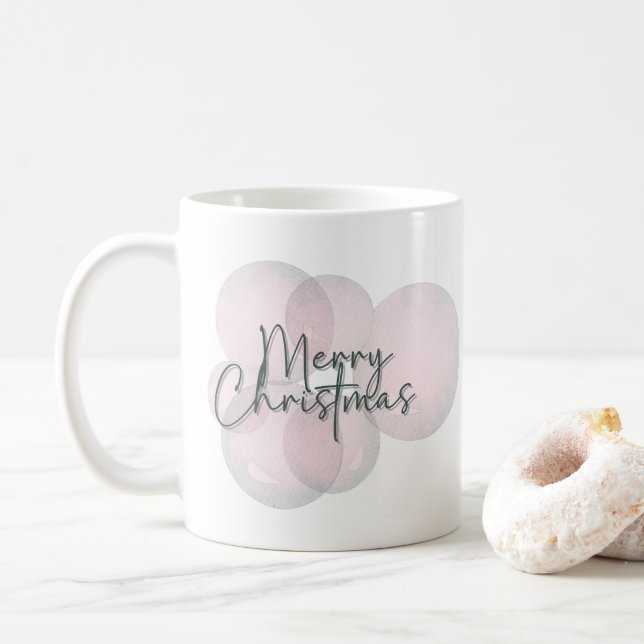 Taza De Café Regalo de Navidades de vacaciones en acuarelas cál (Con donut)