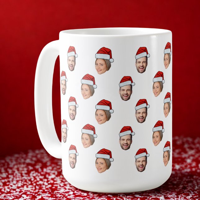 Taza De Café Regalo de Navidades fotográficos Santa Hat Persona (Subido por el creador)