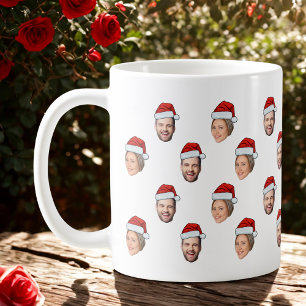 Taza De Café Regalo de Navidades fotográficos Santa Hat Persona