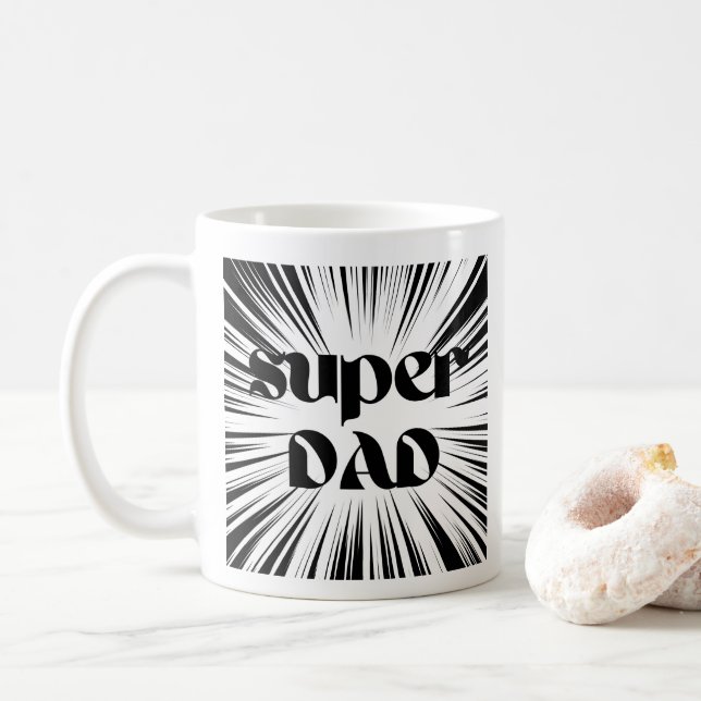 Taza De Café Regalo de navidades para papá, moto de superpapá,  (Con donut)