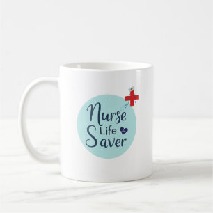 Taza De Café Regalo de nombre de enfermera salvavidas personali