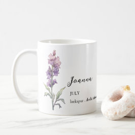 TAZA DE CAFÉ REGALO DE NOMBRE DEL MES DE LA FLORES DE NACIMIENT