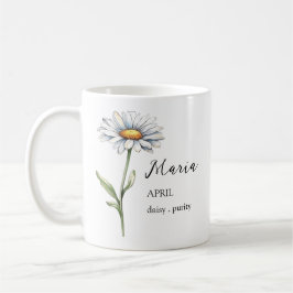 TAZA DE CAFÉ REGALO DE NOMBRE DEL MES DE NOMBRE DE FLORES DE NA
