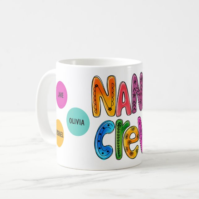 Taza De Café Regalo de nombres personalizados de nietos de la t (Anverso izquierdo)