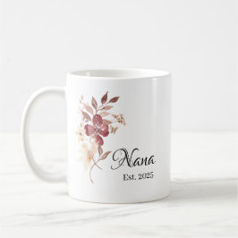 Taza De Café Regalo de nuevo aniversario de Nana Est. - Un nuev