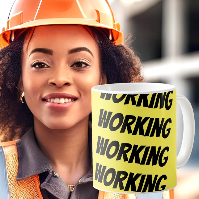 Taza De Café Regalo de oficina amarillo y negro (Subido por el creador)