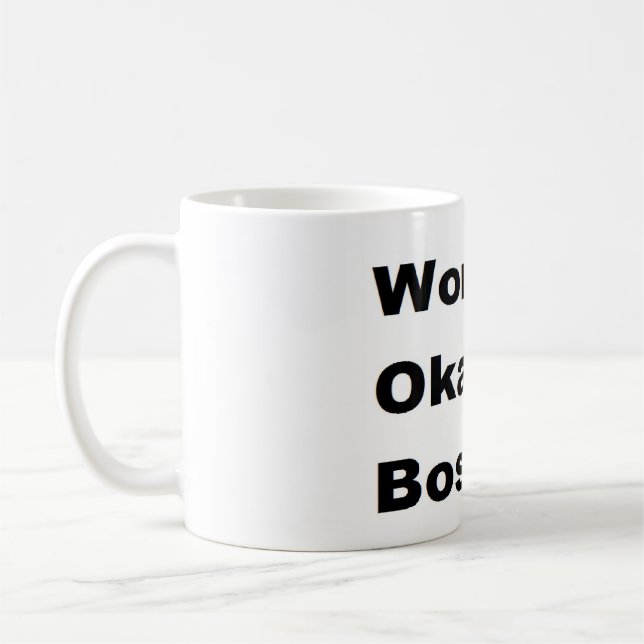 Taza De Café Regalo de Okayest Boss del mundo chistoso del (Izquierda)