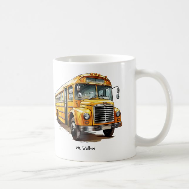 Taza De Café Regalo de oraciones de conductores de autobuses es (Derecha)