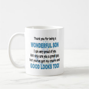 Taza De Café   Regalo De Padre A Hijo. Hijo Maravilloso