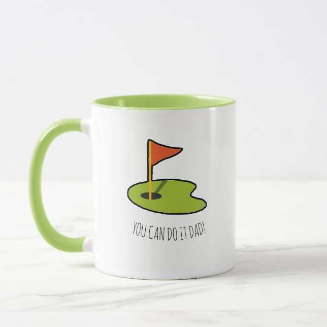 Taza de café regalo de papá con golf (Izquierda)