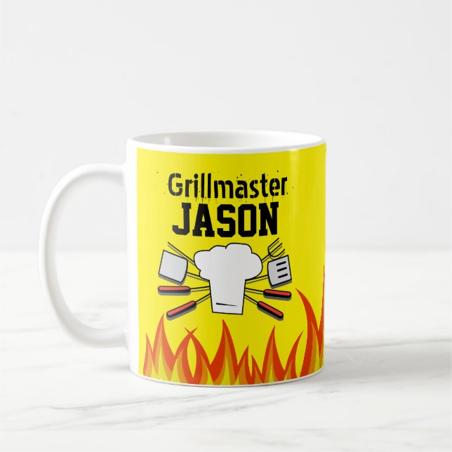 Taza De Café Regalo de papá Mug Coffee Personalizado Grillmaste (Izquierda)