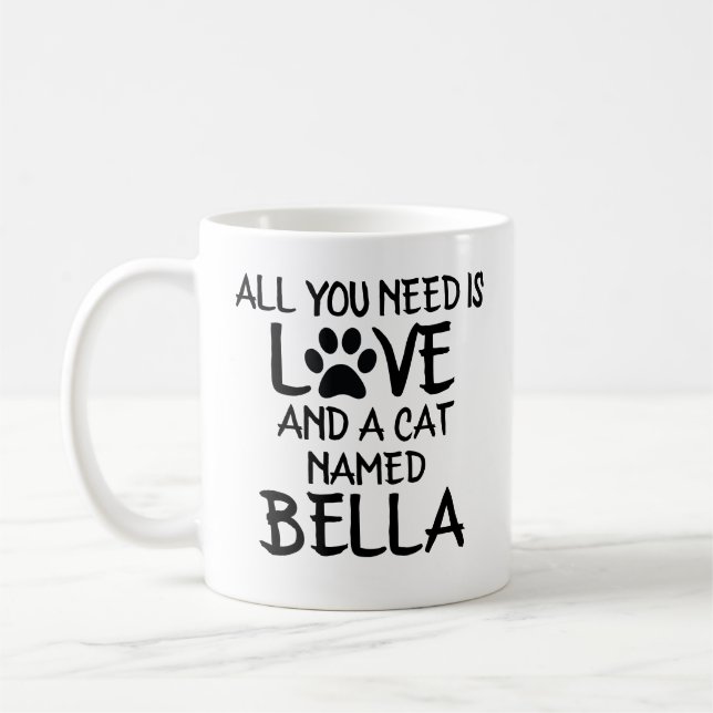 Taza De Café Regalo de papá, padre y padre de gato personalizad (Izquierda)