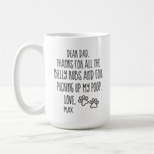 Taza De Café Regalo de papá perro, Día del padre, Papá perro, P