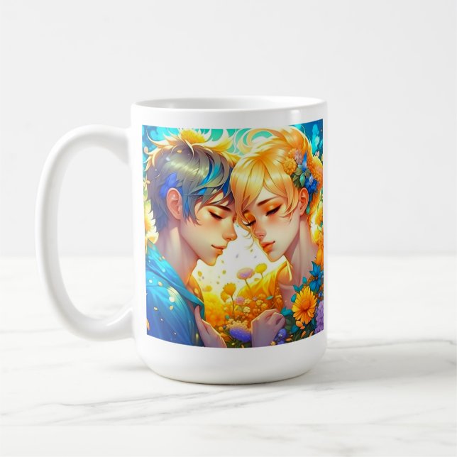 Taza De Café Regalo de pareja romántica | Anime personalizado (Izquierda)