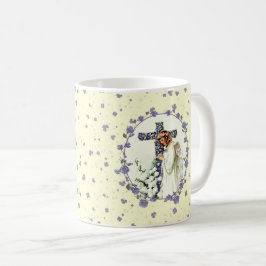 Taza De Café Regalo de Pascua del Ángel de la Oración Vintage