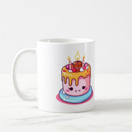 Taza De Café Regalo de pastel kawaii, redondo lindo