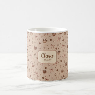 Taza De Café Regalo de patrón de chocolate caliente Cozy Cocoa