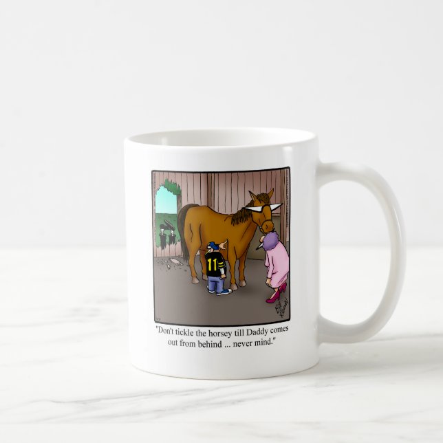 Taza De Café Regalo de peluche de humor para granjas (Derecha)