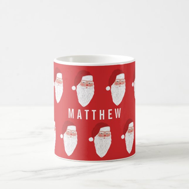 Taza De Café Regalo de peluche de Navidades Santa Personalizado (Centro)
