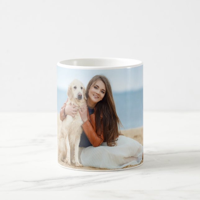 Taza De Café Regalo de peluche fotográfico personalizado (Centro)