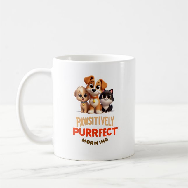 Taza De Café Regalo de peluche para amantes de mascotas, efecto (Izquierda)