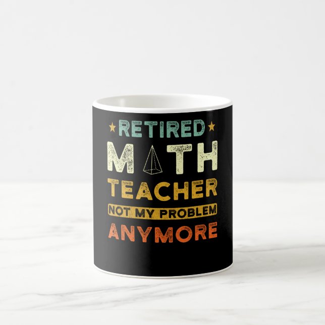 Taza De Café Regalo de pensión para maestros de matemáticas (Centro)