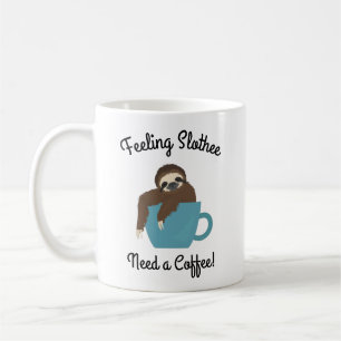 Taza De Café Regalo de Perezoso Necesito un Café Perezoso