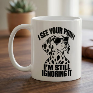 Taza De Café Regalo de perro cachorro dálmata antisocial sarcás
