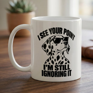 Taza De Café Regalo de perro cachorro dálmata antisocial sarcás