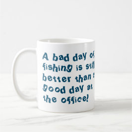 Taza De Café Regalo de pescador o pescador con cotización de pe