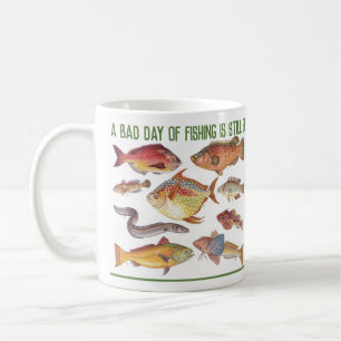 Taza De Café Regalo de pescadores con Ilustraciones de pescado 
