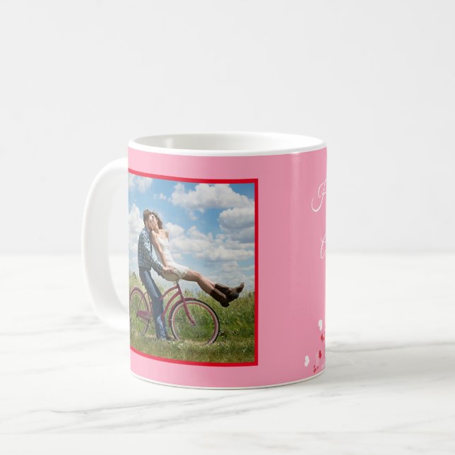 Taza De Café Regalo de PLANTILLA de FOTO personalizada de San V (Anverso izquierdo)