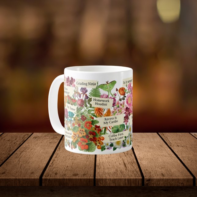 Taza De Café Regalo de profesor botánico con Inspirador (Subido por el creador)