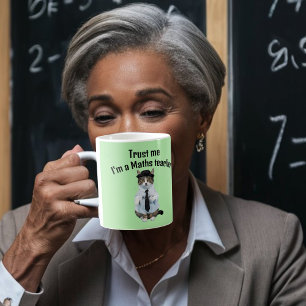 Taza De Café Regalo de profesor de matemáticas confía en mí pro