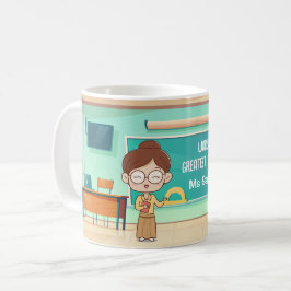 Taza De Café Regalo de profesora personalizado - Maestra Femeni