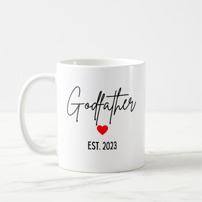 Taza De Café Regalo de propuesta de padrino 2023 Mug (Izquierda)