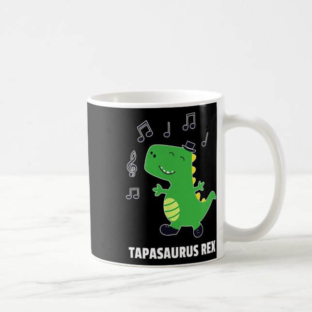 Taza De Café Regalo de recital de baile de tap -tapasaurus Rex- (Derecha)