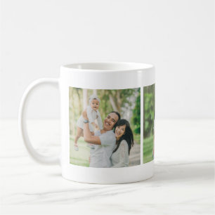 Taza De Café Regalo de recuerdo de 3 fotos personalizadas