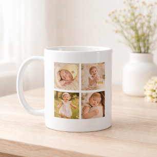 Taza De Café Regalo de recuerdo familiar para bebé Collage de f