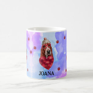 Taza De Café Regalo de San Valentín para Perro Basset Hound Mor