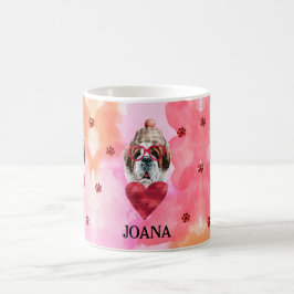 Taza De Café Regalo de San Valentín para perro San Bernardo nar