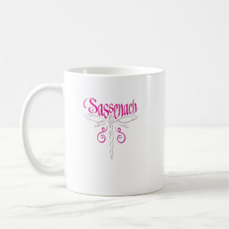 Taza De Café Regalo de Sassenach Dragonfly Celtic Pink Scottish