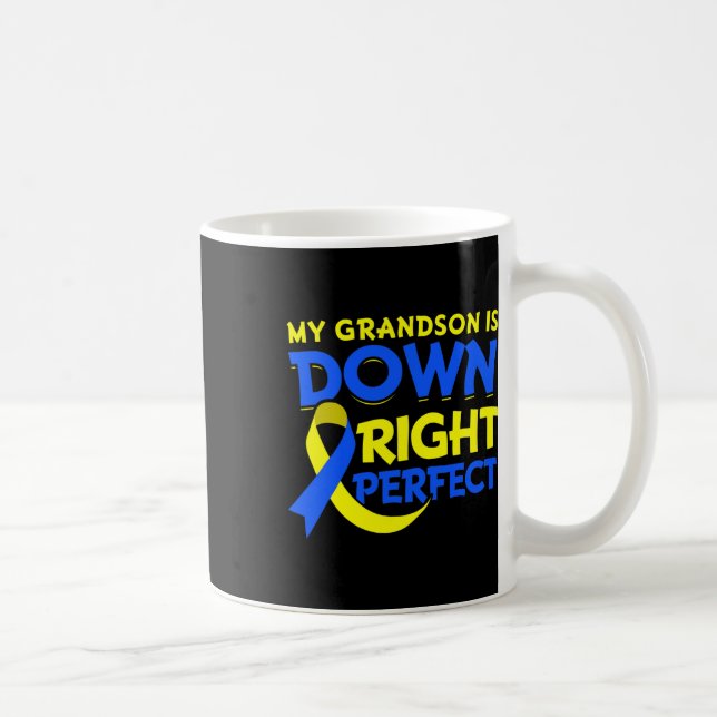 Taza De Café Regalo de síndrome de Down de mi nieto, simplement (Derecha)