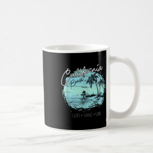 Taza De Café Regalo de surf de verano de California Beach Vinta