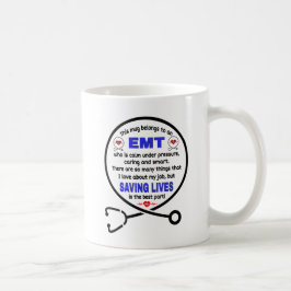 Taza De Café Regalo de Técnico Médico de Emergencia. Regalo EM