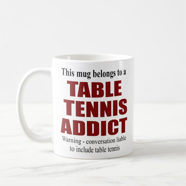 Taza De Café Regalo de tenis de mesa personalizado (Izquierda)
