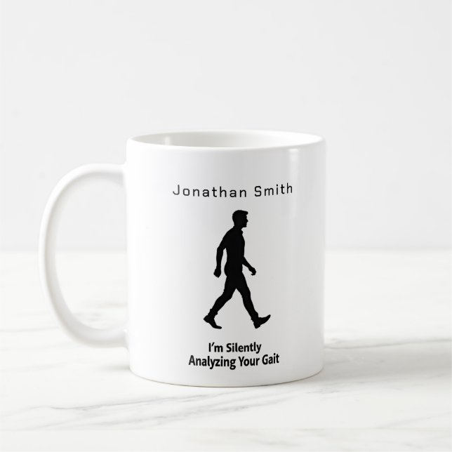 Taza De Café Regalo de Terapia Física con Frase Divertida Gráfi (Izquierda)