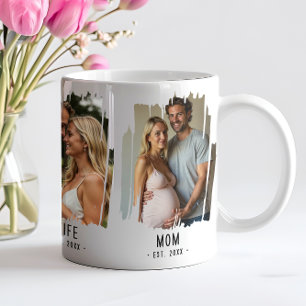 Taza De Café Regalo de texto de fotos de madres y Personalizado