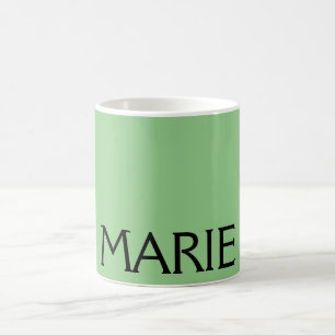 TAZA DE CAFÉ REGALO DE TEXTO SIMPLE MÍNIMO VERDE AÑADE TU NOMBR